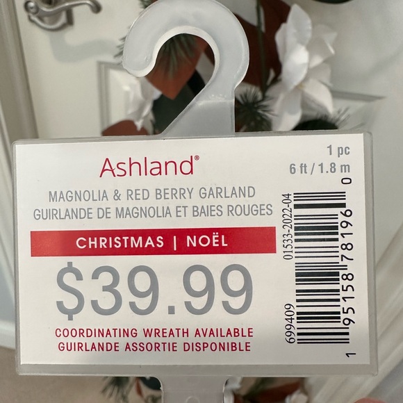 ✨NWT Ashland MAGNOLIA & RED BERRY GARLAND 6ft CHRISTMAS 🎄 - Picture 15 of 15